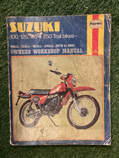 Suzuki TS100 TS125 TS185 TS250 Trail bikes ERN ERT ERX HAYNES MANUAL 1979-81