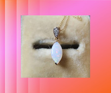 Vintage Opal & diamond pendant