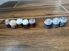 ✅ Assorted Citadel METALLIC Paint Job Lot Bundle x 8 used Warhammer GW 40K