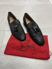 Christian Louboutin Men's Beige Suede Loafers Size UK8