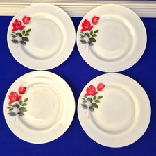Pyrex Rose Side Plates x4 JAJ