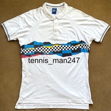 Nike John McEnroe Checkerboard Polo Shirt Air Tech Challenge Court Tennis Agassi