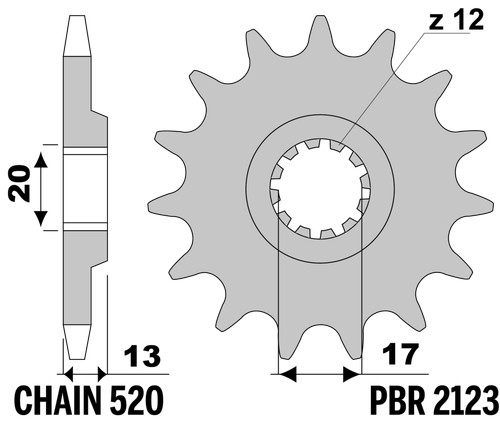 Steel sprocket for big - sprocket, tm