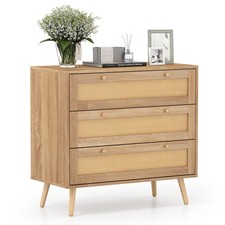 Boho Rattan 3 Drawer Dresser
