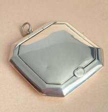 Silver Chatelaine Mirror Powder Compact Antique Birmingham HM c1921 C&C