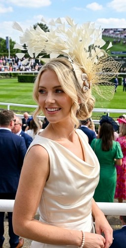Ivory cream feather fascinator - cream,