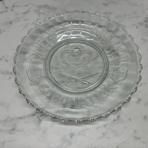 Glass decorative plate queen - glass,