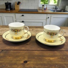 Vintage Paragon Pair Teacup & Saucer Art Deco Bone China 