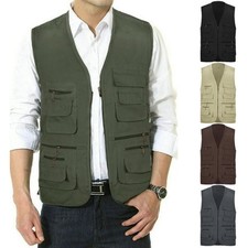 Mens Multi Pocket Vest Hunting