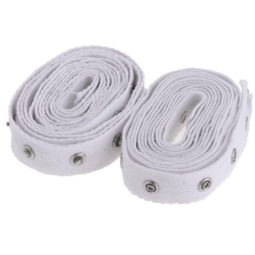 2yds white popper snap - white, tape
