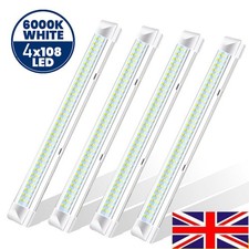 4x 108 LED Interior Light Bar White Strip for Car Truck Van Caravan Motorhome RV