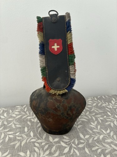 Vintage brass cow bell folk - brass,