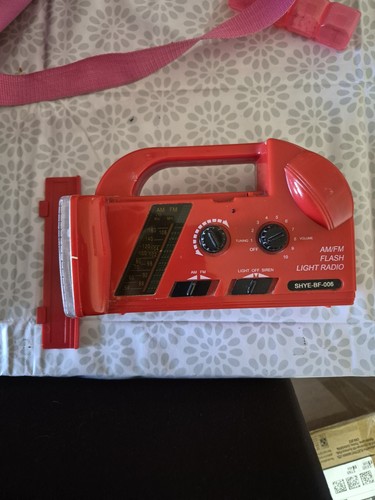 Flashlight radio red emergency - red,