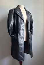 LONG LEATHER TRENCH COAT 16 18