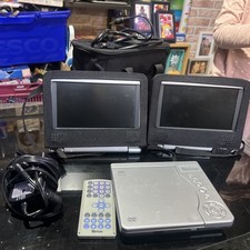 Tevion Portable DVD Players With Two Screens carry bag & remote 