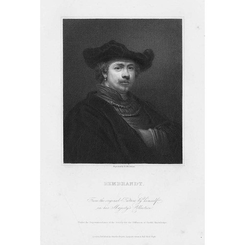 Rembrandt antique print - rembrandt, 1834