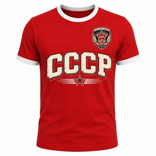 Cccp retro ringer shirt - cccp, t-shirt