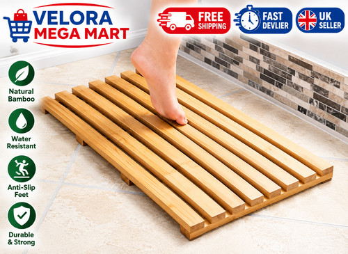 Bamboo wooden bath mat - bath,
