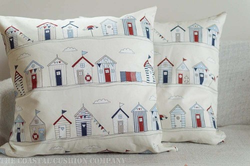 Extra large beach huts cushion - large,