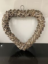 Natural Wicker Hanging Heart
