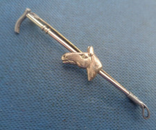 Gold Brooch Horse Hunting 9ct