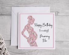 Mummy to be birthday card,  birthday card from bump, expectant mum card