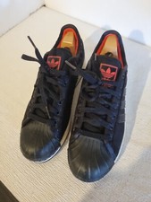 ADIDAS SUPERSTAR Retro 2010 TRAINERS Sneakers BLACK/Red Size UK 8 EU 42 Rare 