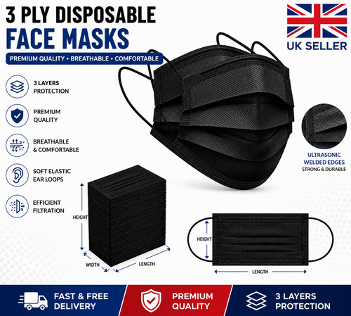 50pcs adult disposable ply - adult, 3-ply