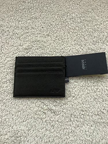 Armani jeans black leather - armani,