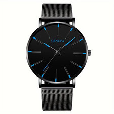 Mens Watches Black & Red Wrist