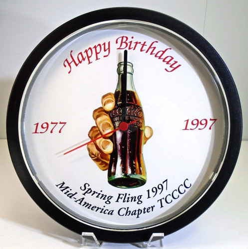 Vtg coca cola - wall, clock