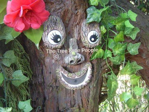 Garden decoration tree face - tree,