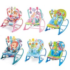 2in1 Electric Baby Bouncer Rocker Vibration Chair Infant Swing Seat Music Cradle