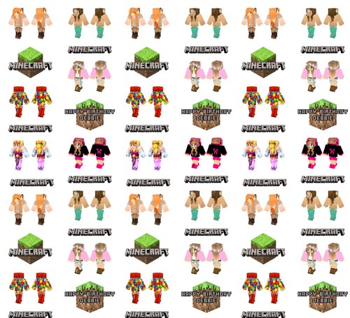Minecraft girl personalised - girl,