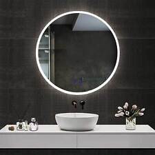 Round Bathroom Mirror with Bluetooth 3 LED Lights Illuminated Demister