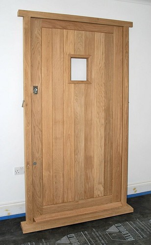 Solid oak front door cottage - solid,