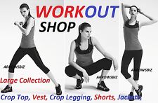 New Workout Gym Yoga Cycling Sports Crop Top Vest T-Shirt Shorts Legging Jackets