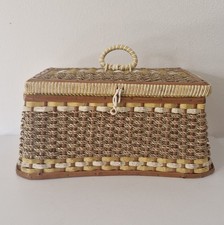 Vintage Sewing Basket Box With