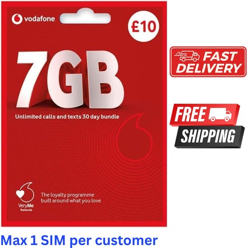 New vodafone sim - x,