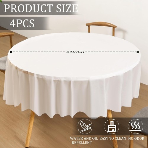 Pack plastic white table - 4,