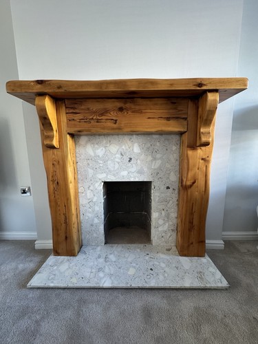 Solid wood fire - fire, surround