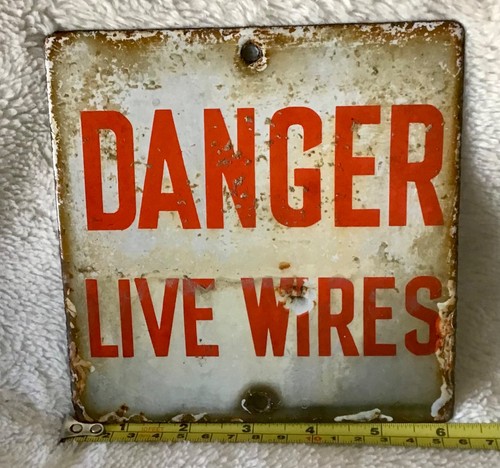 Genuine vintage enamel danger - vintage,