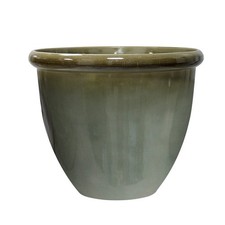 Pot Planter Glazed Olive Green