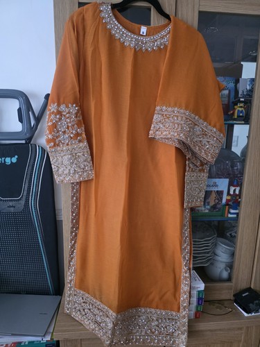Orange indian suit - orange,
