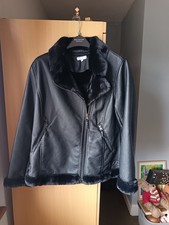 Faux Leather Black Biker Jacket Women