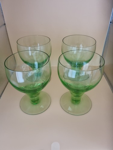 Vintage green stemware - vintage,