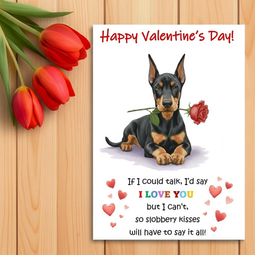 Doberman valentine day - doberman,