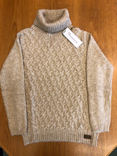 Hawick Ladies Donegal Cowl Neck Jumper Almond Large - END OF LINE CLEARANCE ITEM