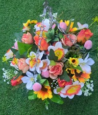 Hanging Basket With Artificial