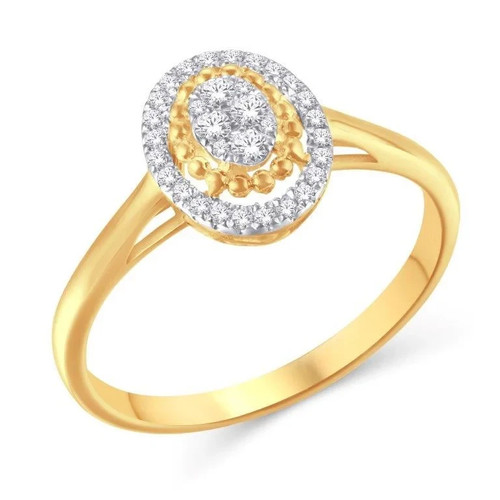 Diamond oval cluster halo ring - diamond,
